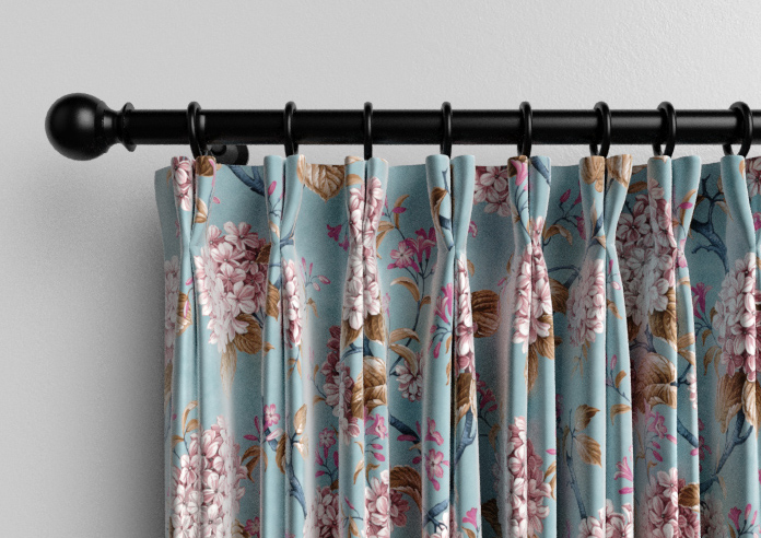 Bouquet Velvet, Cornflower - Made to Measure Curtain - Image 10